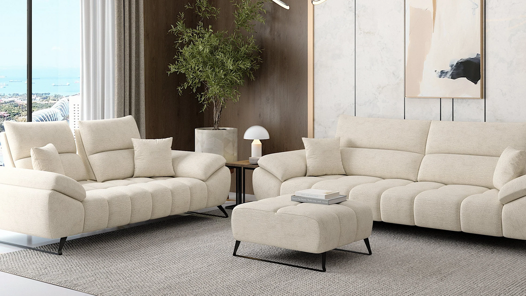 Sofa-Set Ruby - verschiebbare Lehne für Schlafbereich