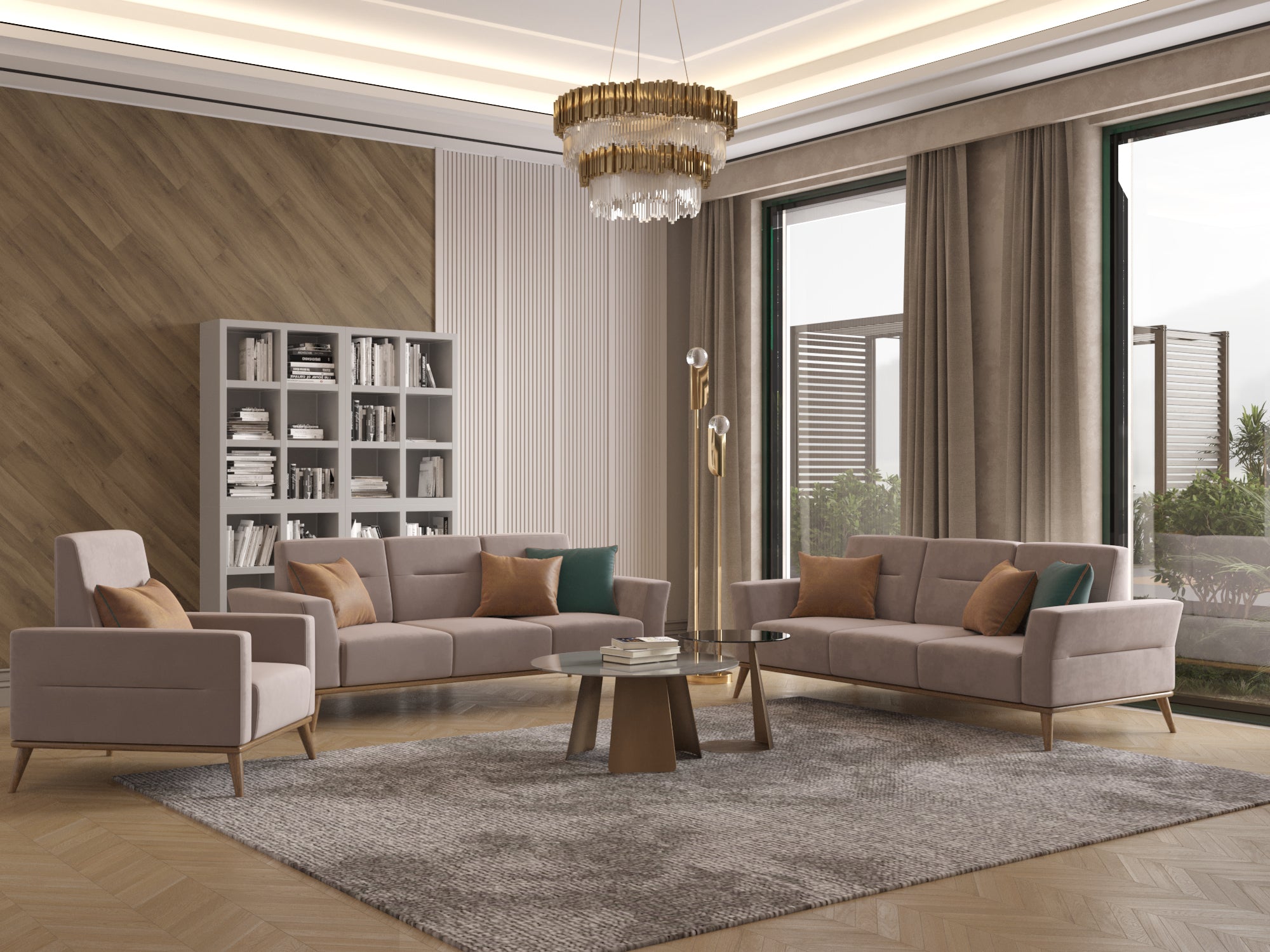 Sofa-Set Gold
