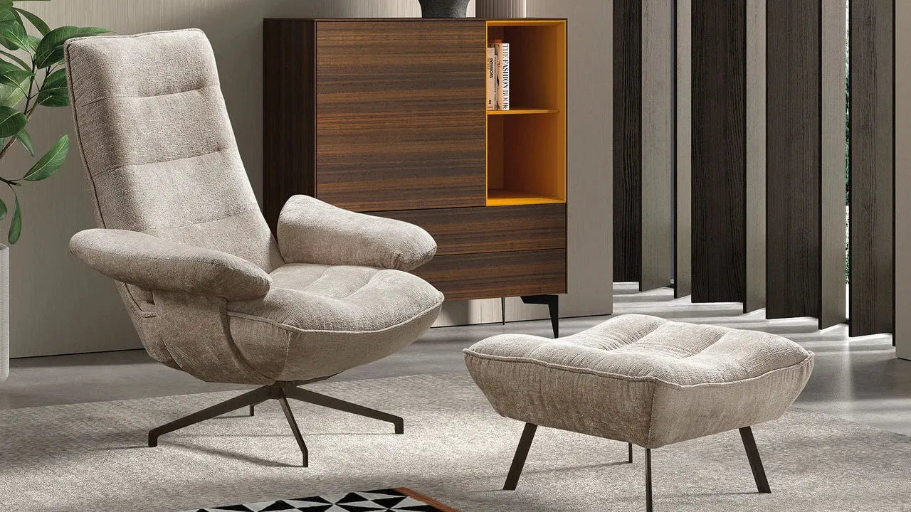 Lounge Sessel Yuri inkl. Hocker